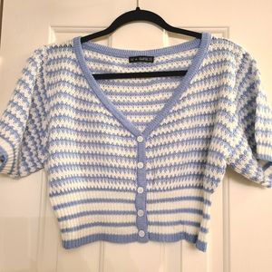 Baby blue knit top